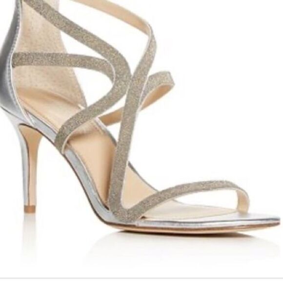 Bloomingdale’s $285 Imagine Vince Camuto PETARA Platinum Holiday Heels - Picture 1 of 5